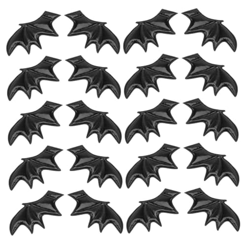 jojofuny 40 Stück Teiliges DIY Halloween Fledermausflügel Kreative Applikationen für Kostüme und Dekoration Schwarz Links Rechts für Kostümpartys und Bastelprojekte von jojofuny