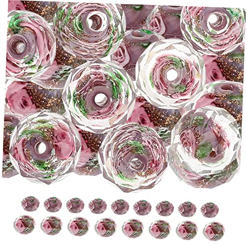 jojofuny 40 Stück Teiliges DIY Stone Perlen Facettierte Lila Glasperlen Spacer für Armband Halskette Ohrring Schmuckherstellung Langlebig Glatt zum Auffädeln und Basteln von jojofuny
