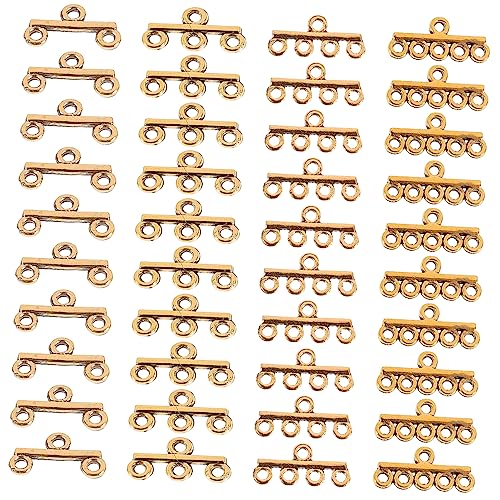 jojofuny 40 Stück Teiliges Schmuckverschluss Robuste DIY Halsketten und Armbandverschlüsse in Antik Gold Langlebige Metallclips für Kettenherstellung für Schmuckbastler und Handarbeit von jojofuny