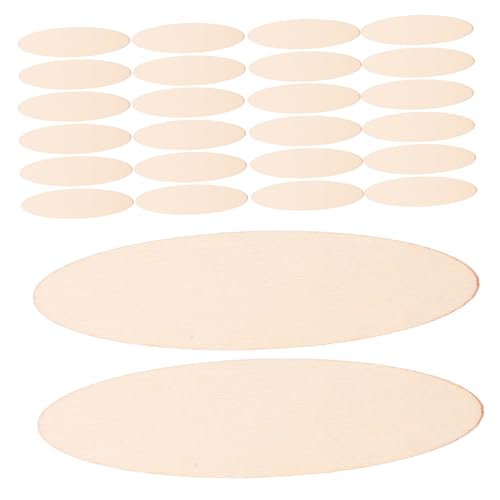 jojofuny 40 Stück Unfertiges Ovales Holzstück Holzformen Für Handwerk Holzausschnittscheiben Holzscheiben Zum Basteln Ovale Unfertige Holzscheiben Holzausschnitte Khaki von jojofuny