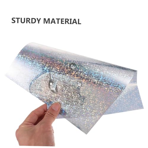 jojofuny 40 Stück Wasserdichtes Glänzendes Fotopapier Teiliges Farbiges Holografisches Tintenstrahldrucker Papier Kratzfest Ölabweisend Langlebig für Schule Büro und Heimdruck von jojofuny