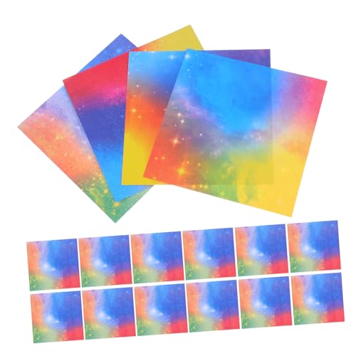 jojofuny 400 Blatt Buntes Origami Papier Doppelseitiges Faltpapier für Kreative Bastelprojekte Bastelmaterial für Eltern Aktivitäten Quadratisch Vielseitig Einsetzbar von jojofuny