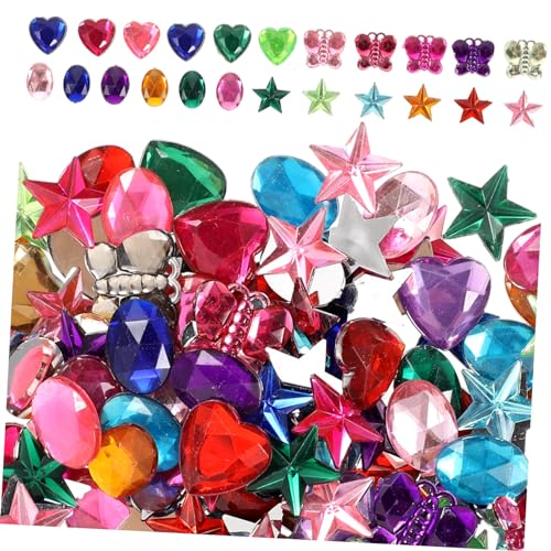 jojofuny 400 Stück Acrylfarbene Diamanten Hotfix Set mit Strasssteinen Nagelschmuck und Charms bunt Edelsteine Strasssteine ​​zum Basteln Schmuckzubehör Strass zum Basteln Kunststeine von jojofuny