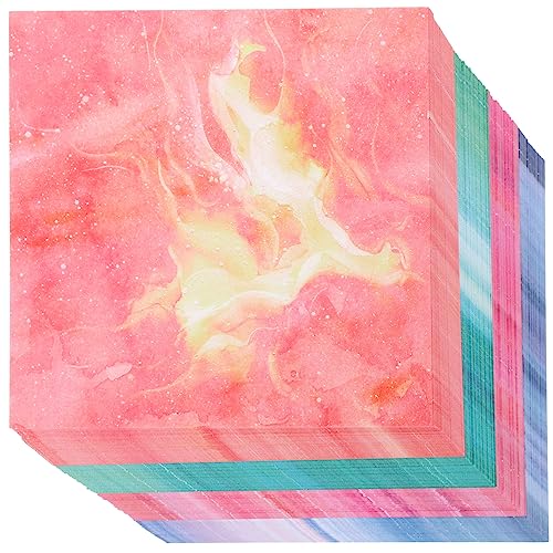 jojofuny 400Blätter Origami Papier Aquarell Himmel Faltpapier Für DIY Bastelprojekte Für Kinderhandwerk Bastelideen Und Dekorationen von jojofuny