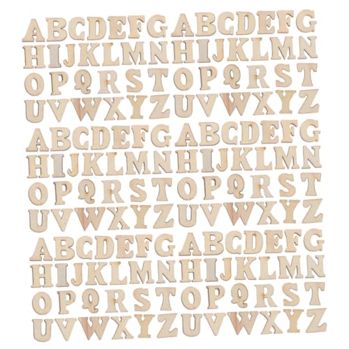 jojofuny 416 Stück Teiliges Set Kleine Unbehandelte Holzbuchstaben Hohe DIY Alphabet Buchstaben aus Robustem Naturholz für Basteln Bemalen und Kreative Handwerksprojekte von jojofuny