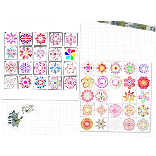 jojofuny 44 Stück Malvorlage Wandschablone Punkt-Mandala-Vorlage Malschablonen malen Schminkschablonen wiederverwendbar Zeichenschablone Malwerkzeug Bastelbedarf zum Selbermachen Weiß jojofuny 44 Stück Malvorlage Wandschablone Punkt-Mandala-Vorlage Malschablonen malen Schminkschablonen wiederverwendbar Zeichenschablone Malwerkzeug Bastelbedarf zum Selbermachen Weiß von jojofuny