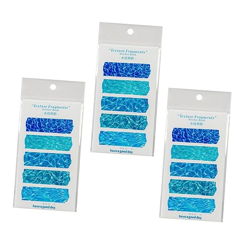 jojofuny 45Blätter Wasser Kräuseln Aufkleber DIY Scrapbook Zubehör für Planer und Journaling Selbstklebend Dekorative Sticker Zufälligen Designs für Bastelprojekte von jojofuny