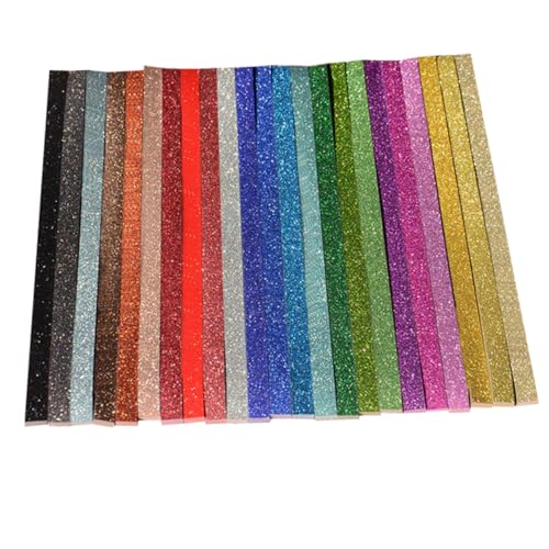jojofuny 460 Stück Glitter Origami Papier Bunte Diy Bastelpapier Streifen für Fünf Sterne Faltkunst Farben Farbe für und Kreative Projekte von jojofuny