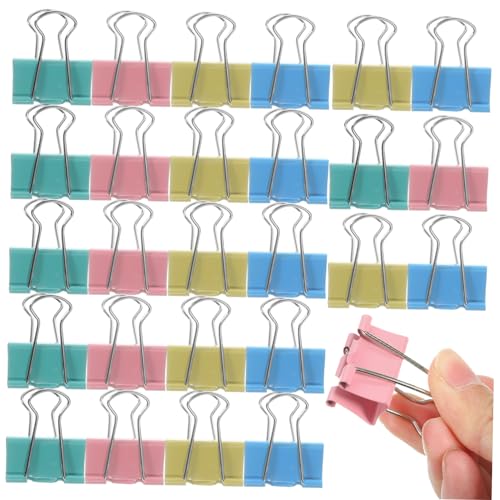 jojofuny 48 Stück Langes Schwanzclip -Schreibwaren Bindemittel Clips Clips Dokumentenclip kleine Bindeklammer Papierclips Büroklammer zum Organisieren einzigartige Heftklammern Metall von jojofuny