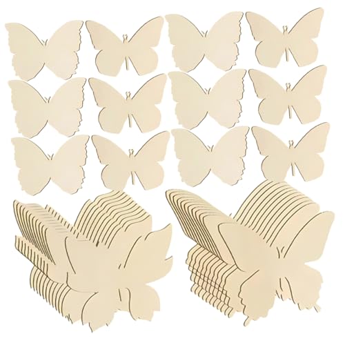 jojofuny 48 Stück Unbemalte Holzformen für Bastelarbeiten DIY Holzschmetterlinge Bastelbedarf für Dekorationen und Handgefertigte Projekte für Hochzeiten Partys und Zuhause jojofuny 48 Stück Unbemalte Holzformen für Bastelarbeiten DIY Holzschmetterlinge Bastelbedarf für Dekorationen und Handgefertigte Projekte für Hochzeiten Partys und Zuhause von jojofuny