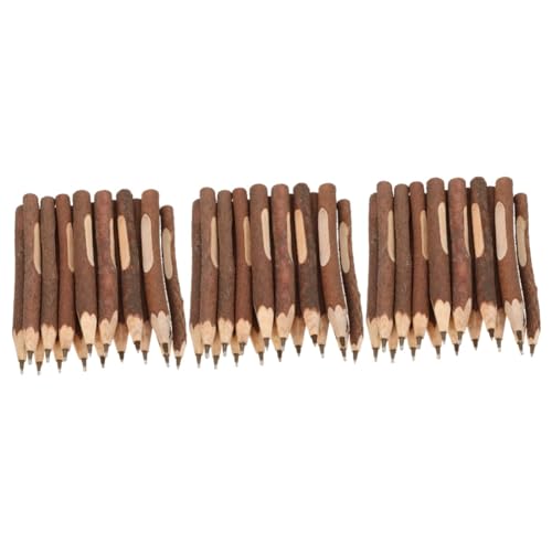 jojofuny 48 Teiliges Holz Kugelschreiber Tragbare Schreibstifte aus Sicherem Holzmaterial Multifunktional für Haushalt Schule und Kreative Notizen Leichter Kugelschreiber für Alltag von jojofuny
