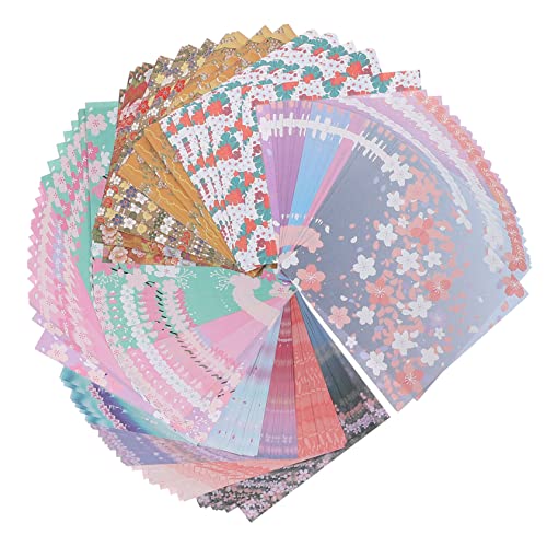 jojofuny 480 Blatt Dicker Doppelseitiger Origami Papier für DIY Handwerksprojekte Quadratische Faltblätter Verschiedenen Designs für Erwachsene zum Basteln von jojofuny