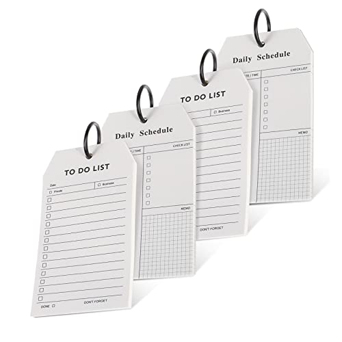 jojofuny 4Er-Packung Planer Notizbuch Teiliges Ringbuch mit Täglichen To Do Listen und Planungsblättern für Büroorganisation und Effizientes Zeitmanagement aus Hochwertigem Gefertigt von jojofuny
