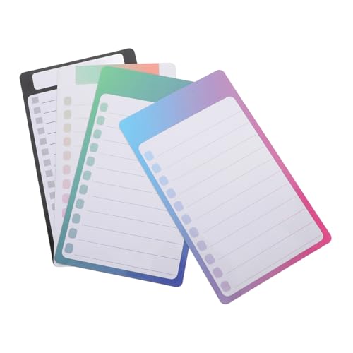 jojofuny 4Stücke Magnetischer Notizblock für Kühlschrank Einkaufsliste und Nachrichten Notizen Pet Material Magnetische Rückseite für Küche und von jojofuny