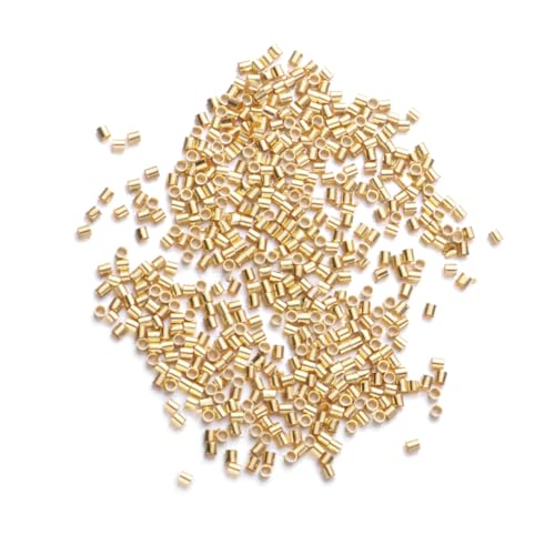jojofuny 4er Pack Kupfer Positionierungsperlen Goldene Schmuck Spacer Beads Innenloch DIY Armband Zwischenperlen für Schmuckherstellung und Bastelzubehör von jojofuny