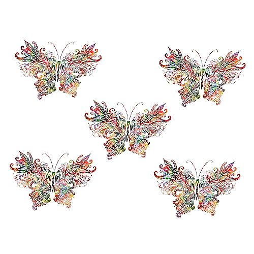 jojofuny 5 Blätter Teiliges Schmetterling Heat Transfer Film Pet Material Diy Kleidung Bügelfolie Vielseitig Anpassbar Sicher und Langlebig für Verschiedene Stoffe von jojofuny
