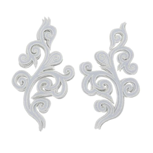 jojofuny 5 Paare Wolkenförmige Stickapplikationen Barocke Bügel und Nähpatches für Brautkleider Hochzeitskleidung Tanzkostüme Silberfarbene Textilverzierungen für Diy Kleidung jojofuny 5 Paare Wolkenförmige Stickapplikationen Barocke Bügel und Nähpatches für Brautkleider Hochzeitskleidung Tanzkostüme Silberfarbene Textilverzierungen für Diy Kleidung von jojofuny