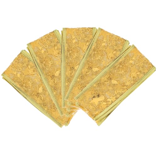 jojofuny 5 Rollen Dekorative Geschenkband Glitzer Schleifenband für Diy Blumenarrangements und Geschenkverpackung À Gold für Hochzeiten Partys und Bastelprojekte von jojofuny
