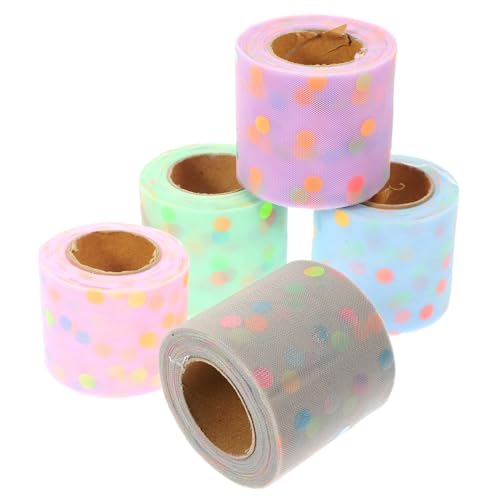 jojofuny 5 Rollen Diy Geschenkverpackungsband Farbige Schleifenbänder für Haaraccessoires Yards Röllchen jojofuny 5 Rollen Diy Geschenkverpackungsband Farbige Schleifenbänder für Haaraccessoires Yards Röllchen von jojofuny