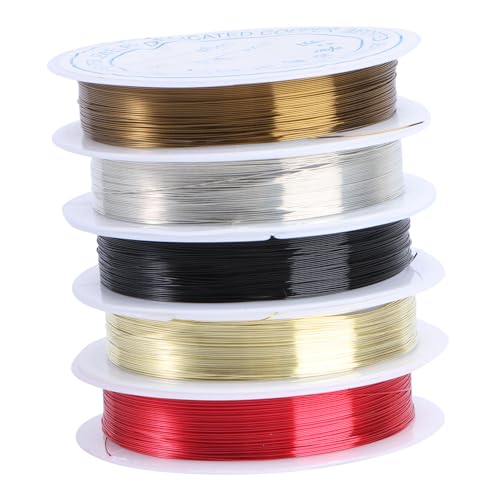 jojofuny 5 Rollen Kupferdrahtschmuckmaterial Schmuckherstellung, Perlenzubehör Schmuckdraht Draht zur Schmuckherstellung trüben Perlendraht nackter Kupferdraht Kupferkabel Zufällige Farbe jojofuny 5 Rollen Kupferdrahtschmuckmaterial Schmuckherstellung, Perlenzubehör Schmuckdraht Draht zur Schmuckherstellung trüben Perlendraht nackter Kupferdraht Kupferkabel Zufällige Farbe von jojofuny