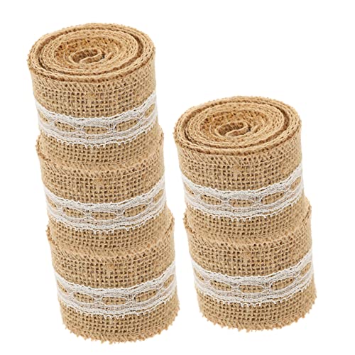 jojofuny 5 Rollen Spitzenband Jute Dekorationsband für Diy Bastelarbeiten Partys und Langlebig Knitterfrei Vielseitig Einsetzbar für Projekte und Festliche Anlässe jojofuny 5 Rollen Spitzenband Jute Dekorationsband für Diy Bastelarbeiten Partys und Langlebig Knitterfrei Vielseitig Einsetzbar für Projekte und Festliche Anlässe von jojofuny