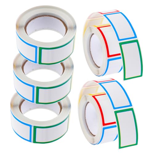 jojofuny 5 Rollen leerer Aufkleber klebrig Aufkleber für Glasetiketten Klebstoff bunt Hochzeit selbstklebende Etiketten Flaschen beschreibbare Aufkleber Praktischer Flaschenaufkleber Papier jojofuny 5 Rollen leerer Aufkleber klebrig Aufkleber für Glasetiketten Klebstoff bunt Hochzeit selbstklebende Etiketten Flaschen beschreibbare Aufkleber Praktischer Flaschenaufkleber Papier von jojofuny