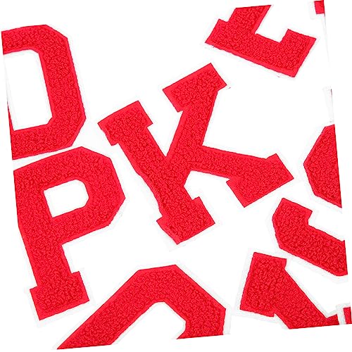 jojofuny 5 Sätze Brief Sticklogo Patch Sortiert Flicken Nähen Flecken Flicken Für Kleidung Jacke Dekorativ Gestickte Aufnäher Für Bekleidungsstücke Rot Handtuchstickerei 26 Stück * 5 von jojofuny