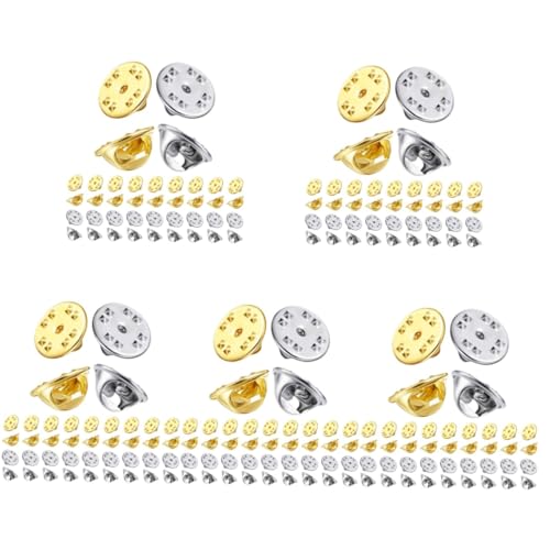 jojofuny 5 Sätze Brosche Pin -abzeichen Hutstifte Klein Stellnadel Bobby Sichere Pin-rückseiten Stiftunterlage Für Bastelarbeiten Stiftverriegelung Auf Der Rückseite Kupfer 50 Stück * 5 von jojofuny