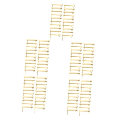 jojofuny 5 Sätze Earring Post Rechteckige Diy Ohrstecker Goldfarben Leicht Hautfreundlich Für Schmuckherstellung Und Persönliche Projekte 20 Stück * 5 von jojofuny