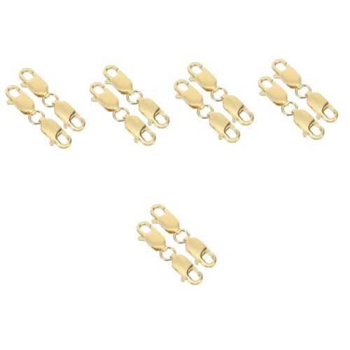 jojofuny 5 Sätze Goldene Doppel Lobster Clips Für Schmuckherstellung Hochwertige Verbindungsstücke Für Diy Armbänder Und Langlebig Und Einfach Zu Verwenden 2 Stücke * 5 jojofuny 5 Sätze Goldene Doppel Lobster Clips Für Schmuckherstellung Hochwertige Verbindungsstücke Für Diy Armbänder Und Langlebig Und Einfach Zu Verwenden 2 Stücke * 5 von jojofuny