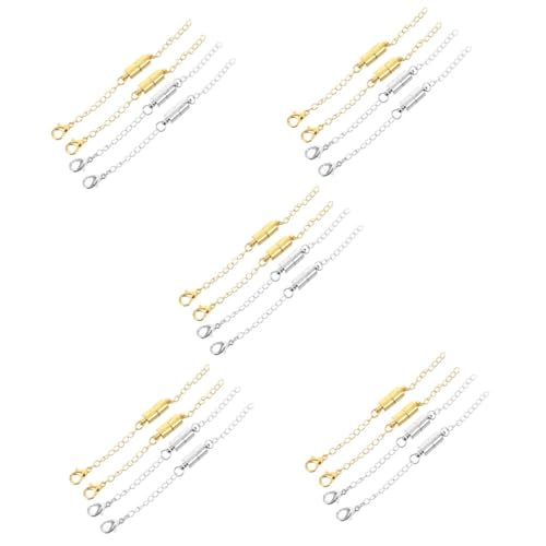 jojofuny 5 Sätze Halskettenverlängerung Schmuckverlängerungen Kette Magnetverschluss Für Halsketten Armbandverlängerung Halskettenverlängerung Kupfer 4 Stück * 5 jojofuny 5 Sätze Halskettenverlängerung Schmuckverlängerungen Kette Magnetverschluss Für Halsketten Armbandverlängerung Halskettenverlängerung Kupfer 4 Stück * 5 von jojofuny