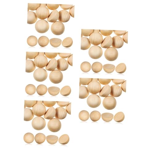 jojofuny 5 Sätze Holzkugel Handwerk Halbkugeln Zum Basteln Bälle Basteln Keine Lochholzperlen Halbe Bastelbälle Halbe Holzperlen Runde Bastelbälle Halbe Kugel 40 Stück * 5 von jojofuny