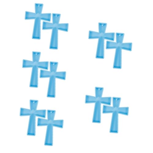 jojofuny 5 Sätze Kreuz Schlüsselanhänger Für Groß Schild Epoxidform Basteln Herstellung Klein Kruzifix 3d Schlüsselbund Kreuzen Diy-epoxid-silikon-gießform Blue Kieselgel 2 Stück * 5 von jojofuny