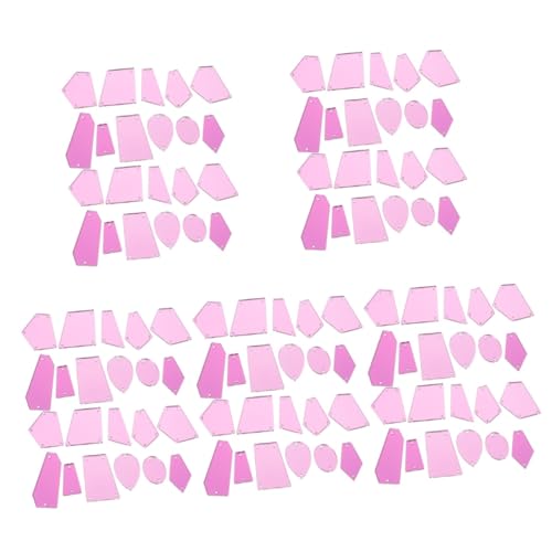 jojofuny 5 Sätze Mirror Diamond Accessoires Hochzeit Und Basteln Nähen Dekorative Spiegel Kleider Bastelset Nähdekorationen Strass Handwerk Nähzubehör Acryl Violett 50 Stück * 5 von jojofuny