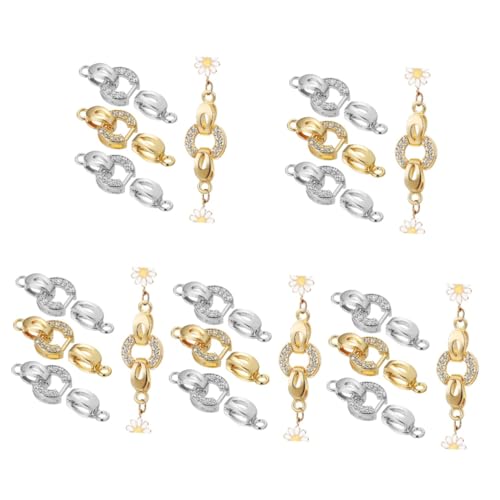 jojofuny 5 Sätze Teiliges Schmuckverschluss Für Armbänder Und Diy Knotenabdeckungen Für Handarbeiten Langlebig Und Leicht Zu Handhaben 4 Stücke * 5 von jojofuny