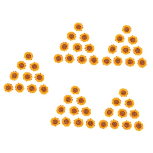 jojofuny 5 Sätze Teiliges Sonnenblumen Stickerei Patches Umweltfreundliche Stoffaufnäher Für Reparatur Und Dekoration Von Kleidung Und Diy Projekten 10 Stück * 5 von jojofuny