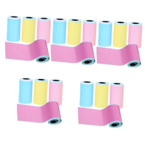 jojofuny 5 Sätze Thermopapier Fotopapier Selbstklebendes Papier Fotofarbaufkleber Mini Farbdruckeretiketten Haftetiketten Für Die Adressierung Aufkleber Thermodrucker 4 Rollen * 5 von jojofuny