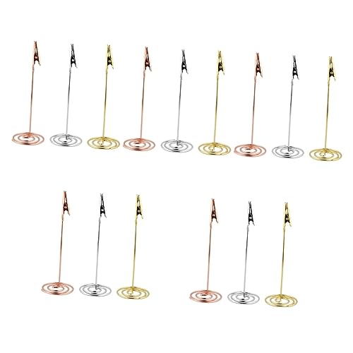 jojofuny 5 Sätze Tischkartenhalter Memo Clip Halter Für Fotos Tischnummernhalter Eleganter Metallständer Und Roségold Für Hochzeiten Partys Und Tischdekoration 3 Stück * 5 von jojofuny