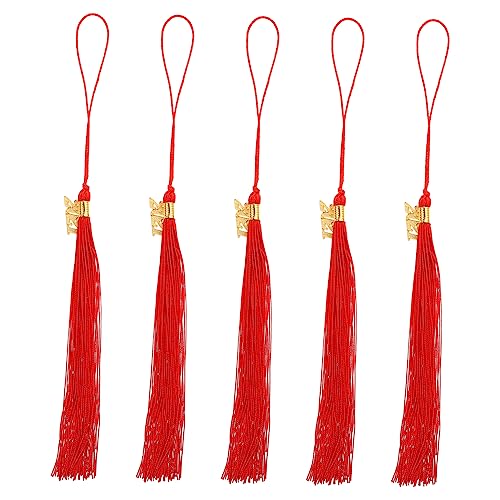 jojofuny 5 Stück 2020 Doktorhut Quasten hängende Ohr Abschlusskappe Hüte 2021 Jahr Charm Grad Quaste Abschluss-Ehrenquaste grad caps dekorationen Abschlusshutschmuck Polyester rot jojofuny 5 Stück 2020 Doktorhut Quasten hängende Ohr Abschlusskappe Hüte 2021 Jahr Charm Grad Quaste Abschluss-Ehrenquaste grad caps dekorationen Abschlusshutschmuck Polyester rot von jojofuny