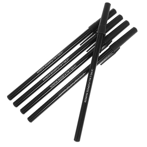 jojofuny 5 Stück Beschriftungsstift Stoffmarker Kleidungsmarker Wäschemarker Wäscherei -label Marker Stift Wäschestift Zum Beschriften Von Kleidung Wäsche Stift Markierstift Abs Schwarz von jojofuny