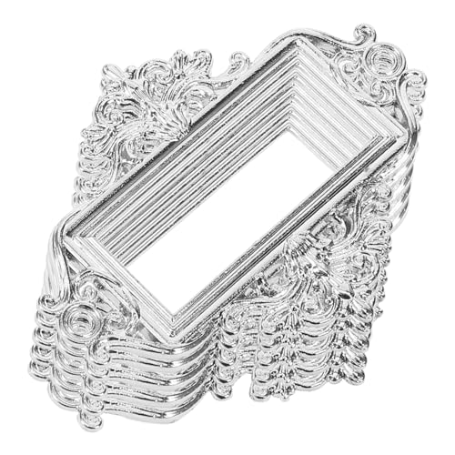jojofuny 5 Stück Metall Etikettenhalter für Schränke Antike Label Frames für Vintage Dekoration Einfache Installation und Praktische Nutzung für Aufbewahrungsboxen von jojofuny
