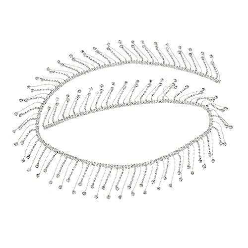 jojofuny 5 Stück Rhinestone Quaste Kette Dekorative Strasskette für Kleidung Taschen und Diy Projekte Langlebig und Leicht für und von jojofuny