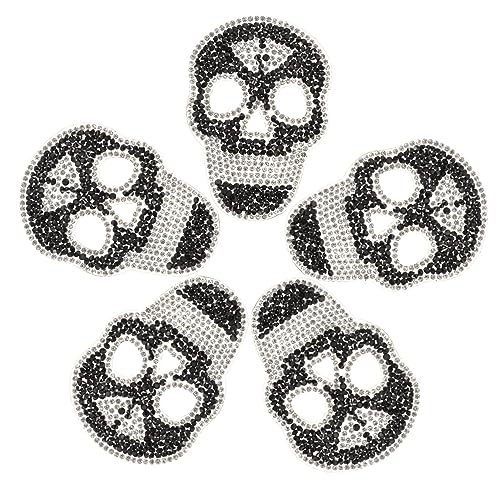 jojofuny 5 Stück Schädel Strass Patches für Kleidung Multifunktionale Bügel und Aufnäher zum Dekorieren von Jacken Rucksäcken und Mehr Diy Applikationen für Kreative Projekte jojofuny 5 Stück Schädel Strass Patches für Kleidung Multifunktionale Bügel und Aufnäher zum Dekorieren von Jacken Rucksäcken und Mehr Diy Applikationen für Kreative Projekte von jojofuny
