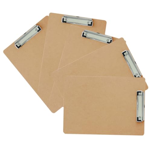 jojofuny 5 Stück Schreib Clipboard Teiliges Tragbares Schreibbrett für Büro Konferenz und Schule Vielseitige Dokumentenablage mit Stabiler Klammer und Robustem Design von jojofuny