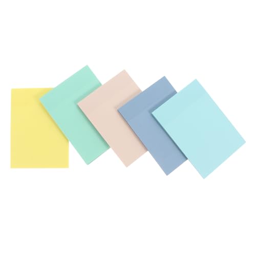 jojofuny 5 Stück Selbstklebende Memo Pads Farben für Büro und Zuhause Wiederverwendbar von jojofuny