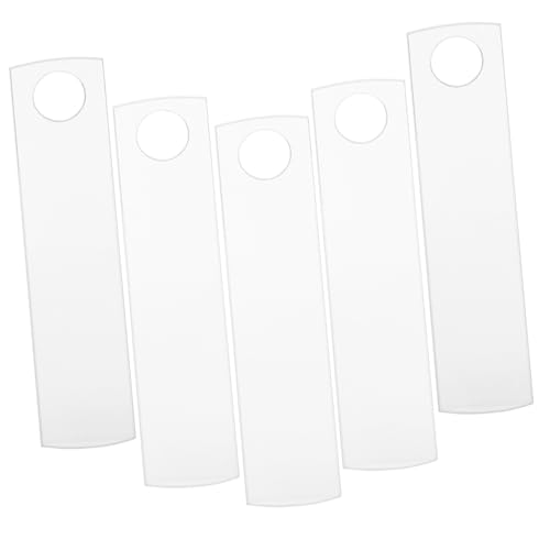 jojofuny 5 Stück Sublimationsfähige transparente Namensschilder für Tumbler Becher Blanko Namensplatten zum Selbstgestalten Langlebige und Praktische Namensetiketten für Arbeitsplatz und von jojofuny