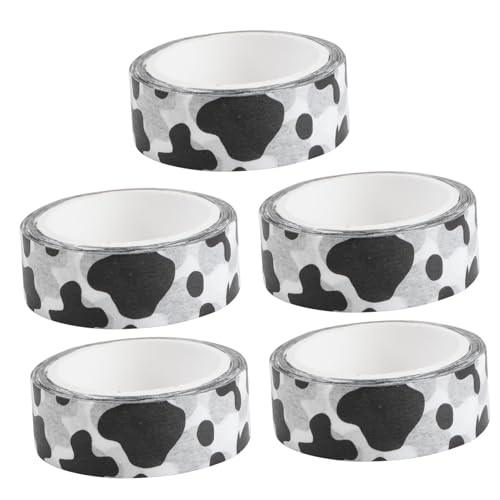 jojofuny 5 Stück Teiliges DIY Scrapbooking Klebeband Selbstklebendes Dekoratives Tape Schwarz und Weiß für Kunsthandwerk Planer und Scrapbooking von jojofuny