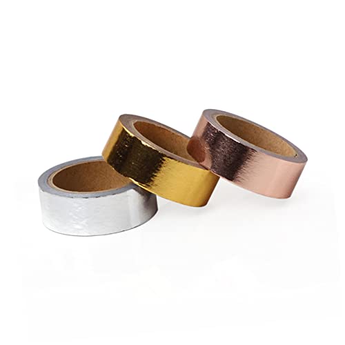 jojofuny 5 Stück Teiliges Dekorative Klebebänder Roségold für Geschenkverpackungen DIY Projekte Scrapbooking und Kalendergestaltung Stilvolle Masking Tape für Zuhause und Büro von jojofuny