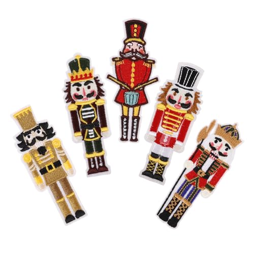 jojofuny 5 Stück Teiliges Dekorative Stoffaufnäher Nutcracker Soldier Design für Kleidung Hüte und Mäntel Multifunktionale Reparaturflicken für Festliche Anlässe Hochwertige Stickerei jojofuny 5 Stück Teiliges Dekorative Stoffaufnäher Nutcracker Soldier Design für Kleidung Hüte und Mäntel Multifunktionale Reparaturflicken für Festliche Anlässe Hochwertige Stickerei von jojofuny
