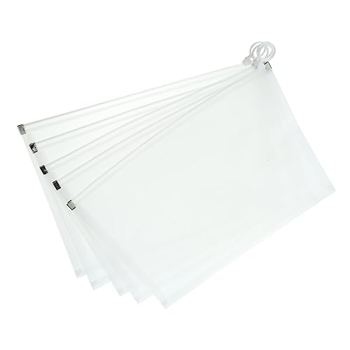 jojofuny 5 Stück Teiliges Dokumentenordner mit Druckknopf Transparente Aufbewahrungsbeutel für Dokumente Praktische Datei Taschen für Schule und Büro von jojofuny